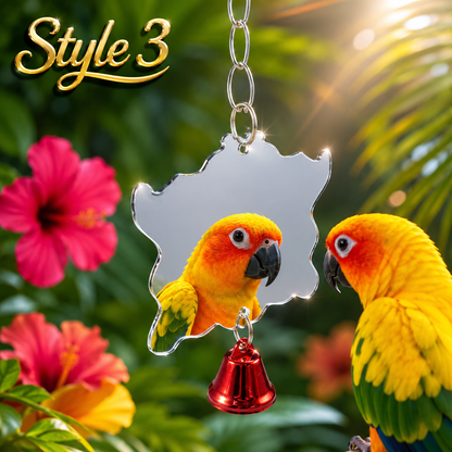 Peekaboo Bird Mirror Toy with Bell