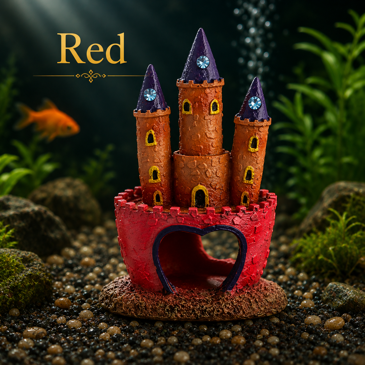 Fantasy Aquarium Castle Ornaments