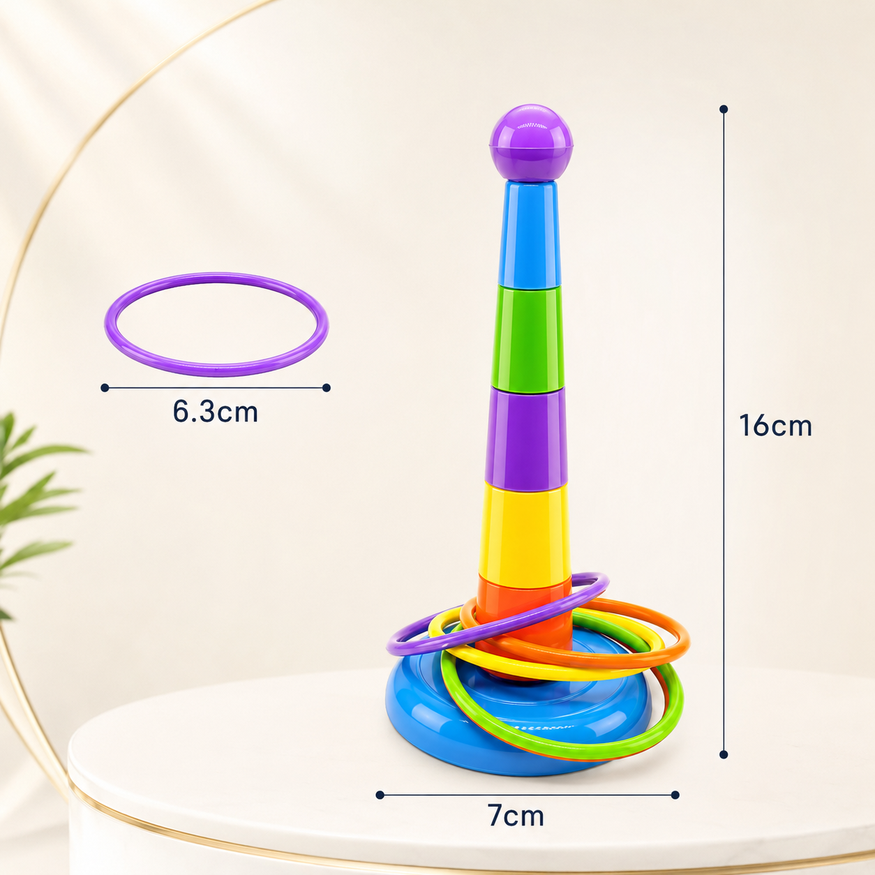 Adjustable Bird Ring Toss Training Toy