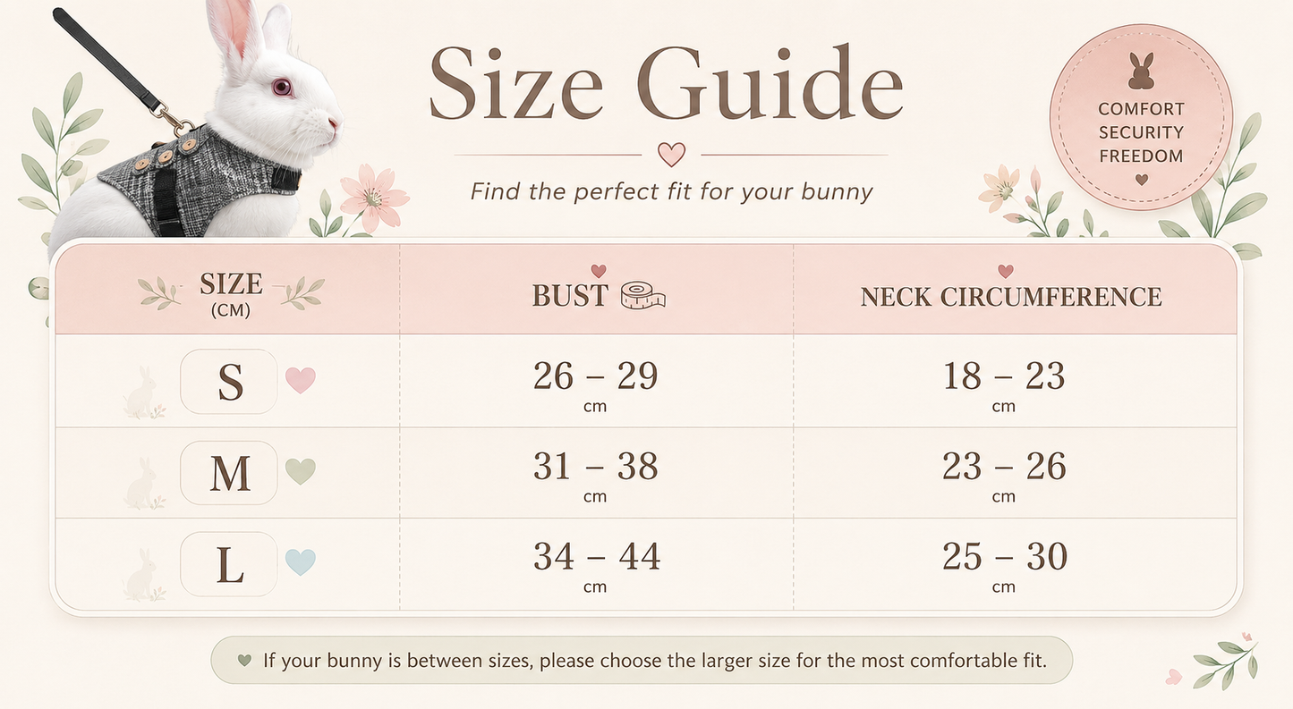 Stylish Rabbit Harness & Leash Set