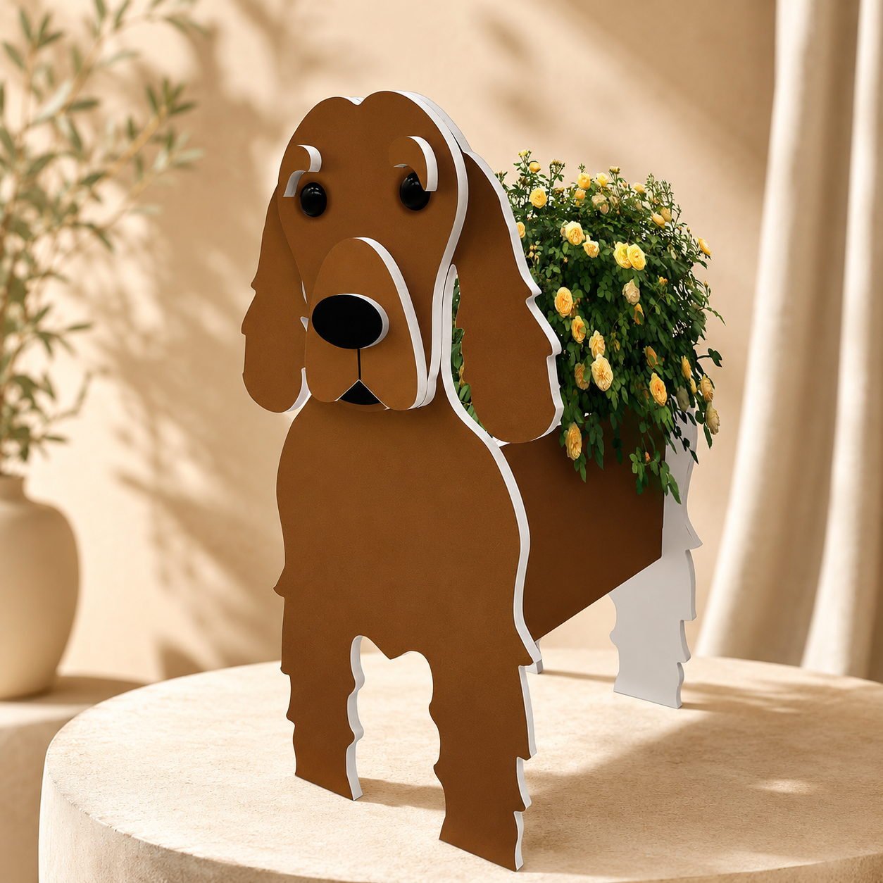 Paws & Petals Dog Planter