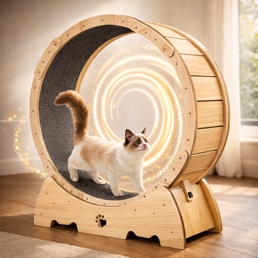 Cat Exercise Wheel – Silent Running Wheel for Cats, Bunnies & Small Dogs