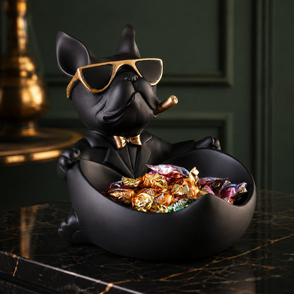 Classy French Bulldog Storage Ornament
