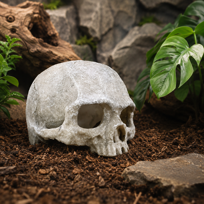 Realistic Skull Hide Aquarium & Reptile Tank Ornament