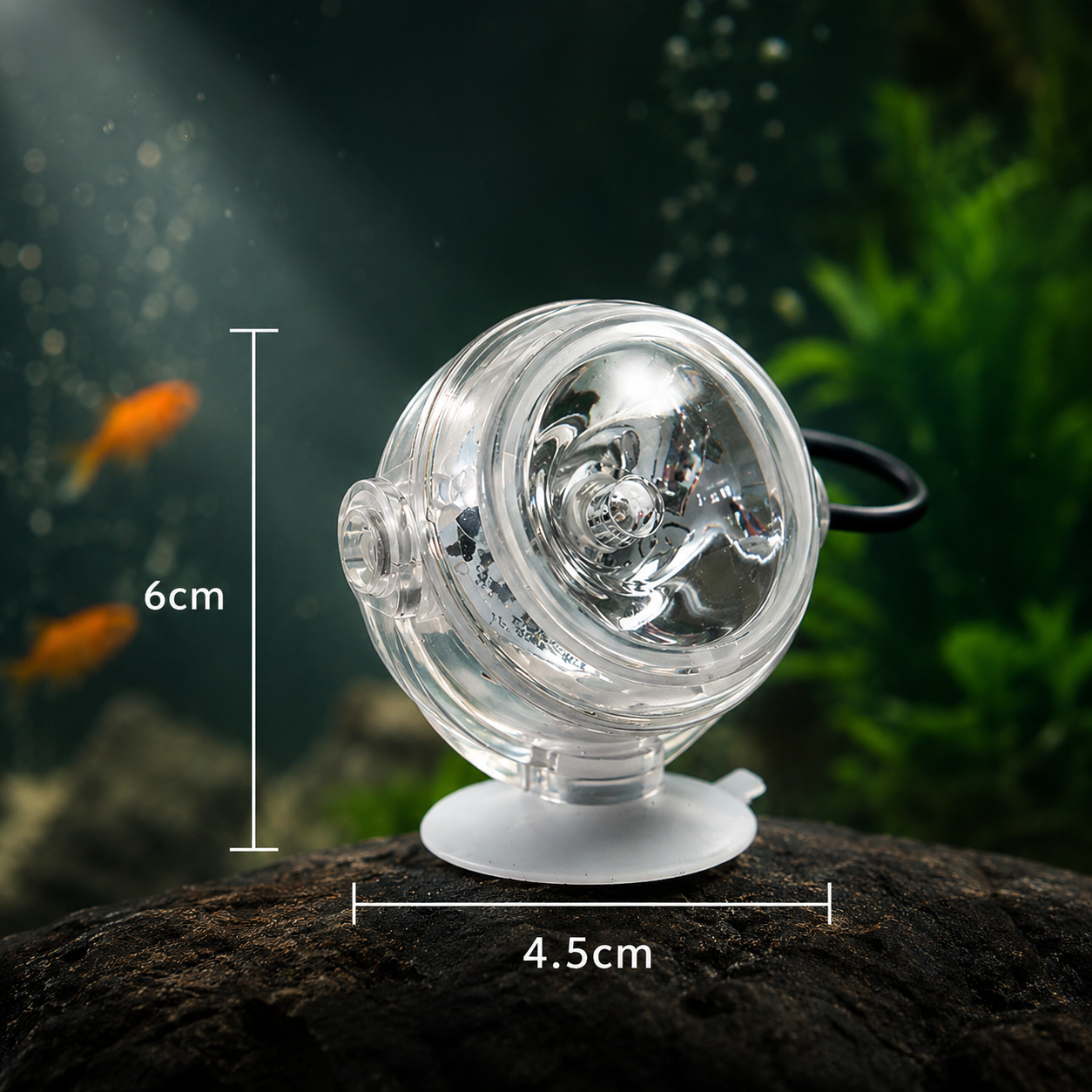 LED Volcano Aquarium Ornament with Bubble Effect