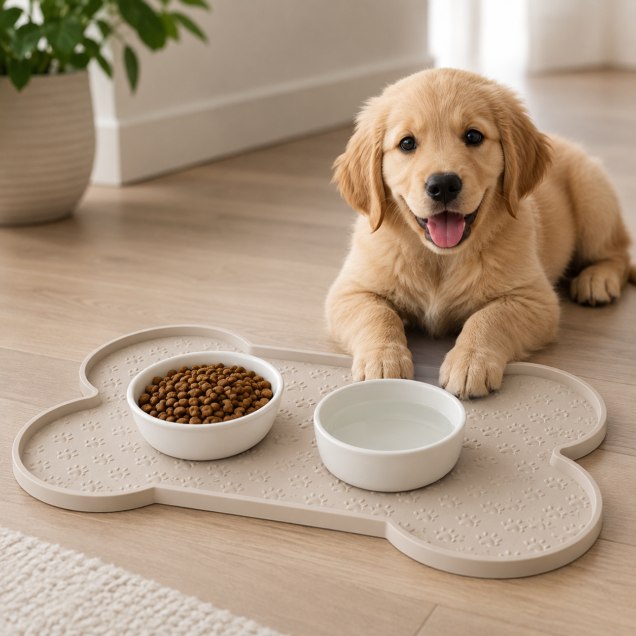 Non-Slip Silicone Pet Feeding Mat – Waterproof Dog Placemat