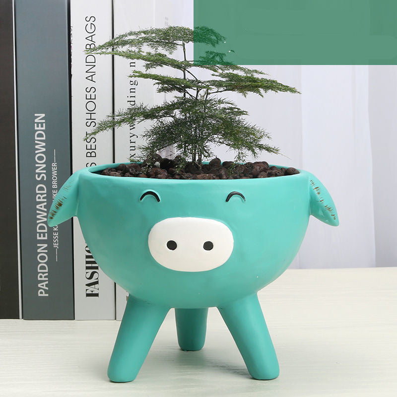 Cute Ceramic Desktop Flowerpot