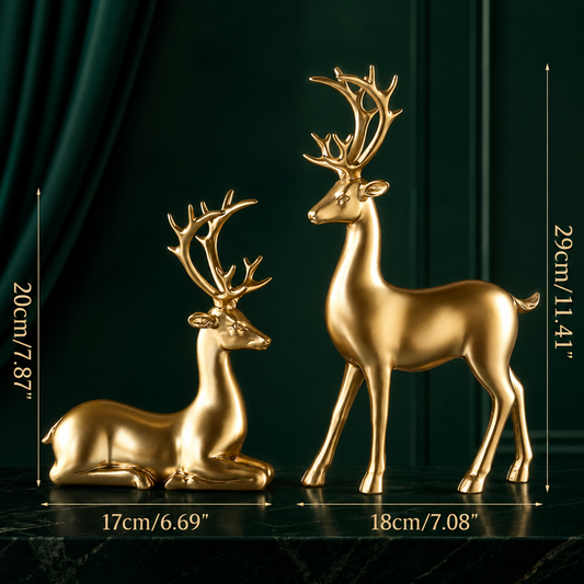 Gold Stag Decorative Ornaments