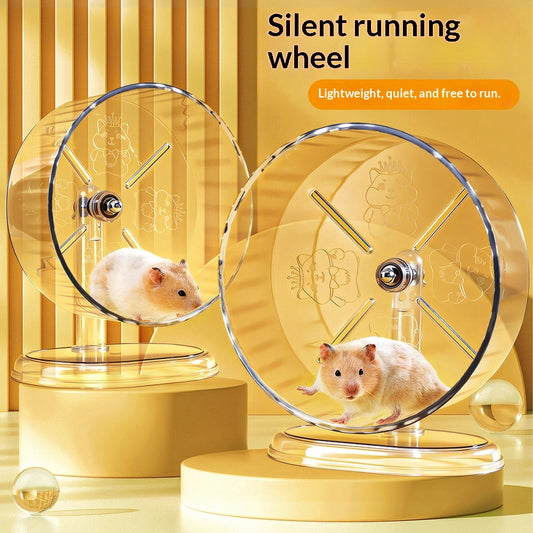Transparent Hamster Running Wheel  – Ultra-Quiet Adjustable Exercise Wheel