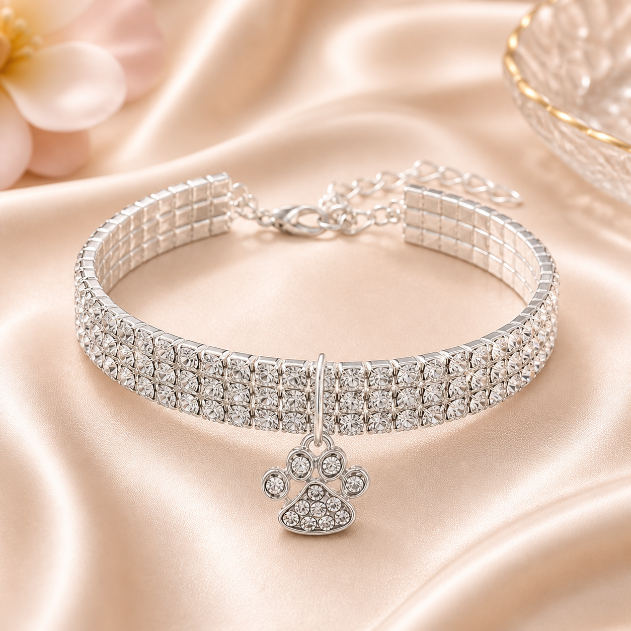 Diamond Style Cat Collar – Shiny Rhinestone Bling Collar