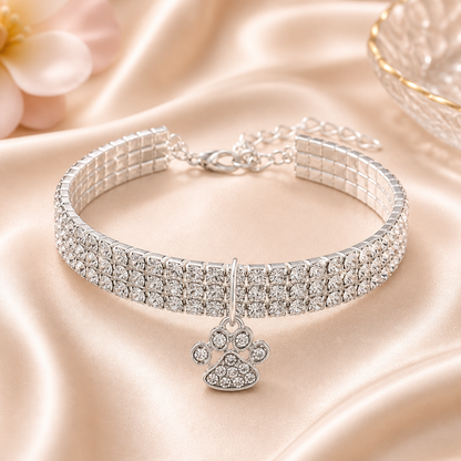 Diamond Style Cat Collar – Shiny Rhinestone Bling Collar