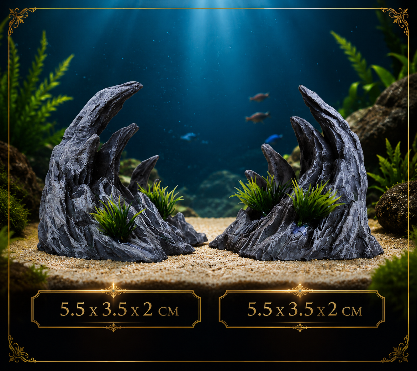 Canyon Aquarium Rockery Set – Resin Fish Tank Landscape Ornaments