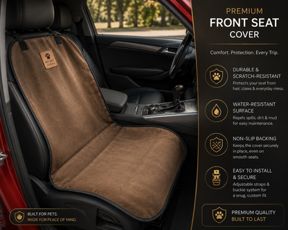 Waterproof Dog Car Seat Cover Hammock – Anti-Slip Pet Back Seat Protector (Foldable, Scratch & Dirt Resistant)