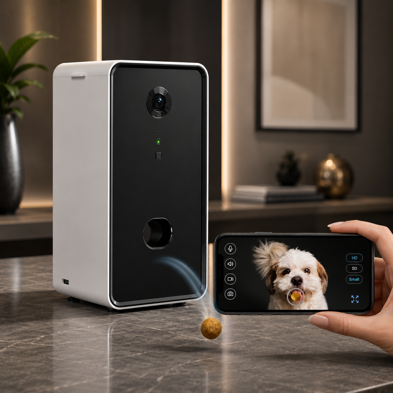 Automatic Pet Feeder with Camera & Two-Way Audio