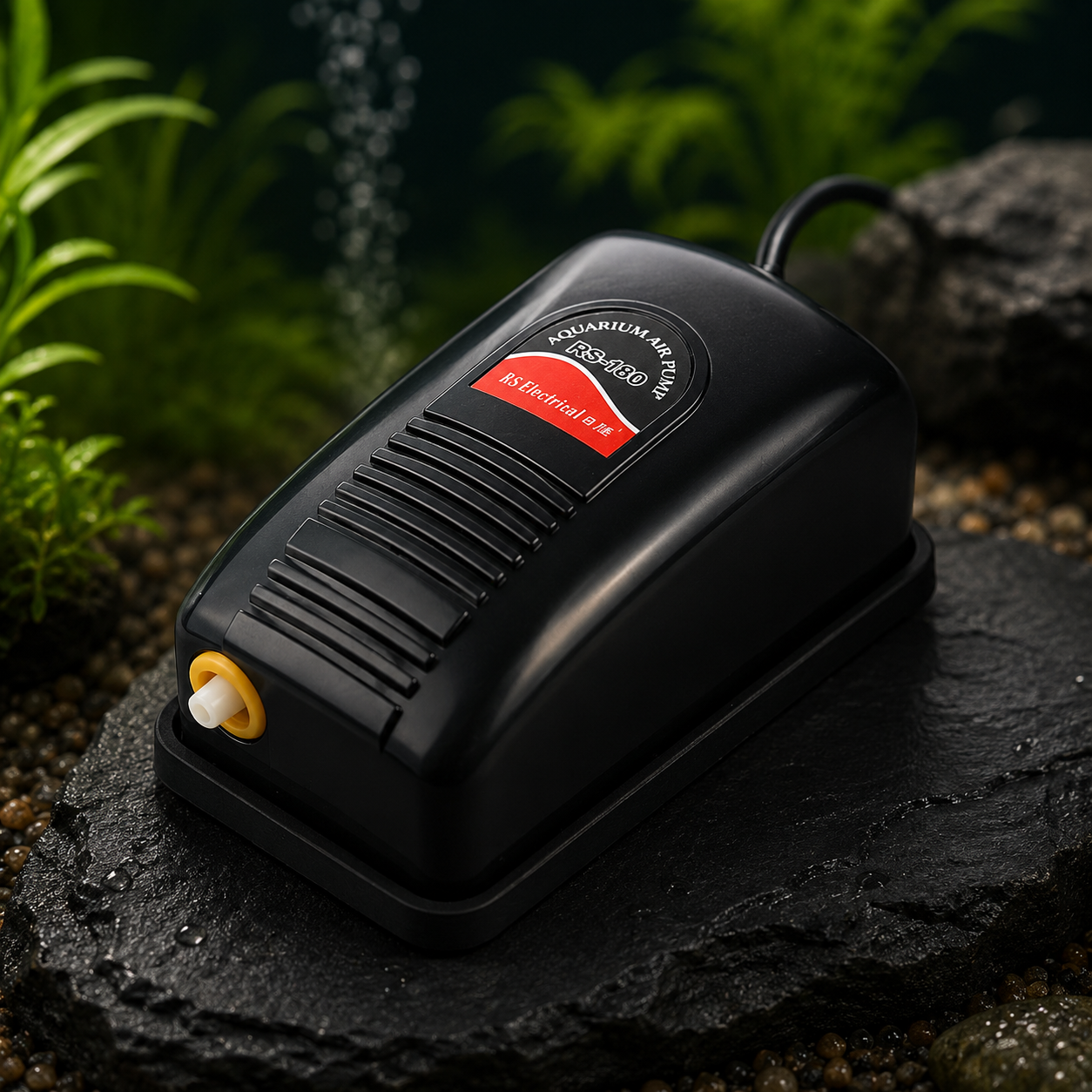 Compact Aquarium Air Pump RS-180 – Quiet Fish Tank Oxygen Pump (2.5L/min)