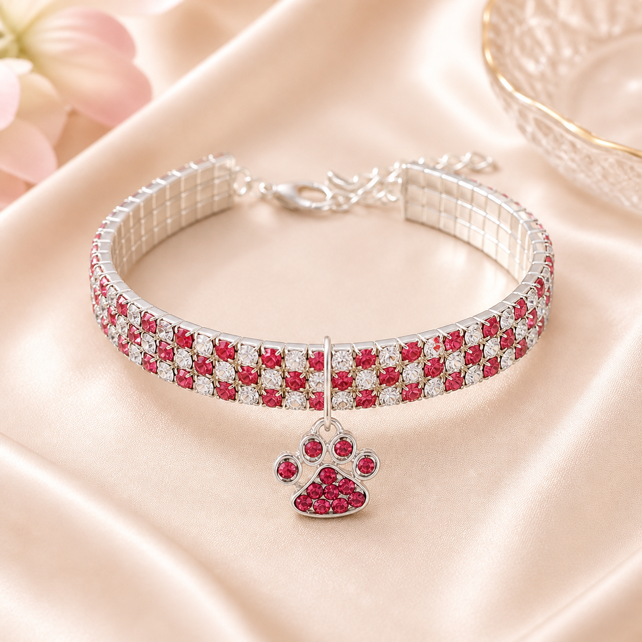 Diamond Style Cat Collar – Shiny Rhinestone Bling Collar