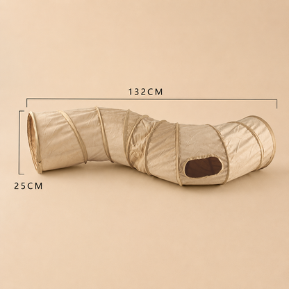 Collapsible S-Shape Tunnel Cat Toy – Interactive Peekaboo Play Tube