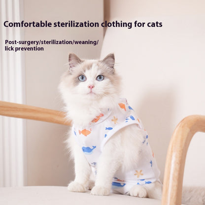 Cat Recovery Clothing – Soft Post-Sterilization Healing Wear for Cats (A–J Designs)
