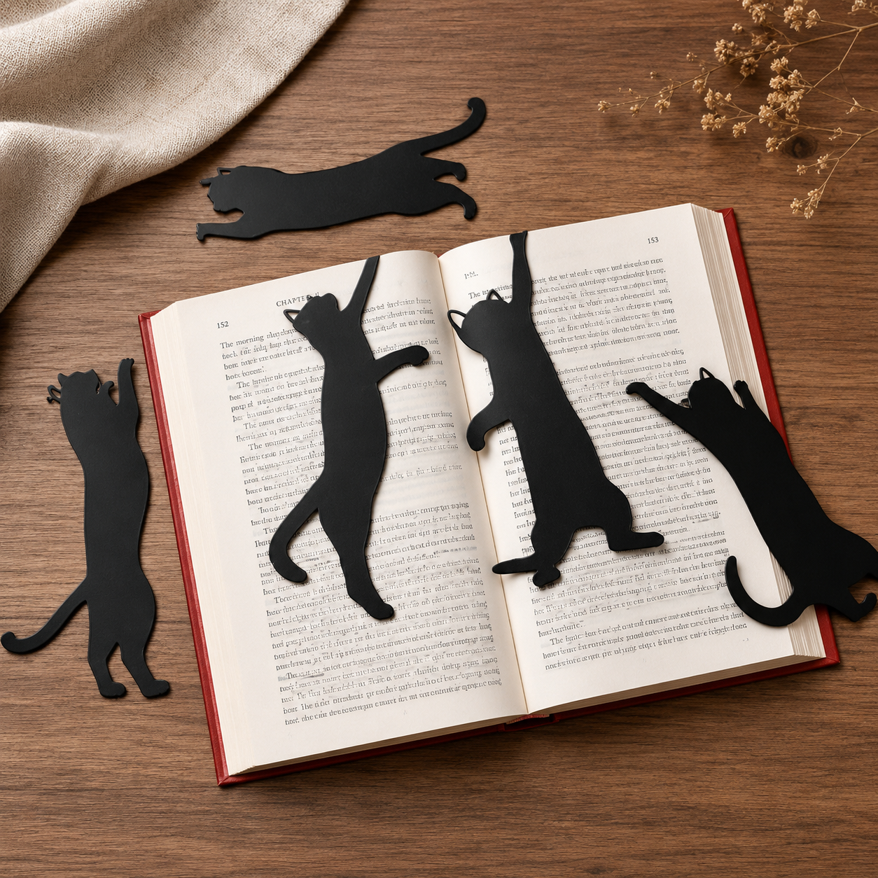 Cat Lover Metal Bookmark Set