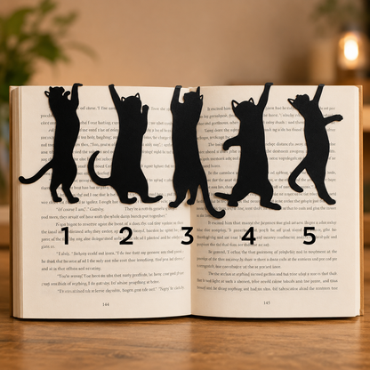 Cat Lover Metal Bookmark Set