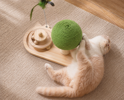 Cat Scratching Post with Sisal Ball Toys